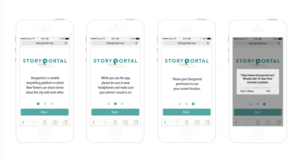 Storyportal Intro Screens